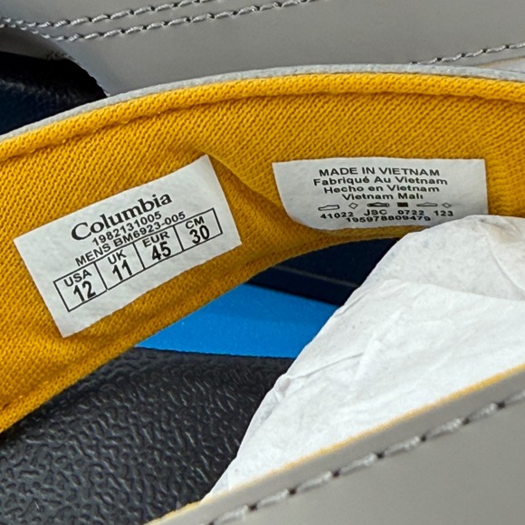 Columbia Hood River Flip Flops Mens Size 12 Sandals BM6923-005 Vaca Beach NWT - Picture 14 of 15